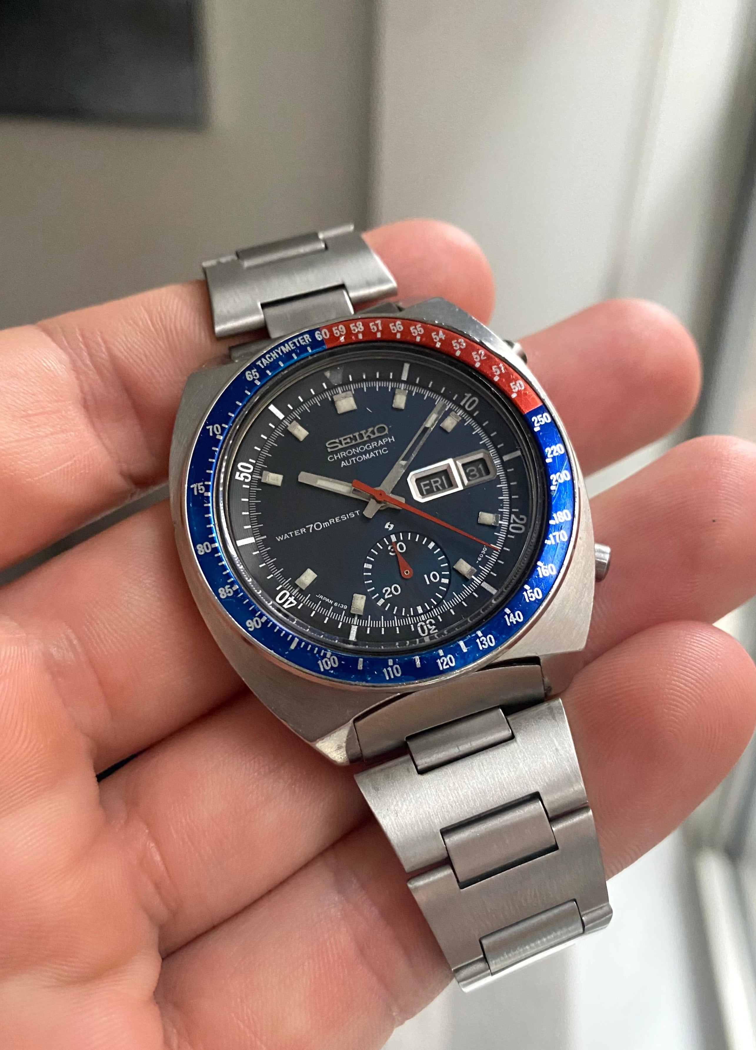 1971 Seiko 'Blue Pogue' Chronograph ref. 6139-6001