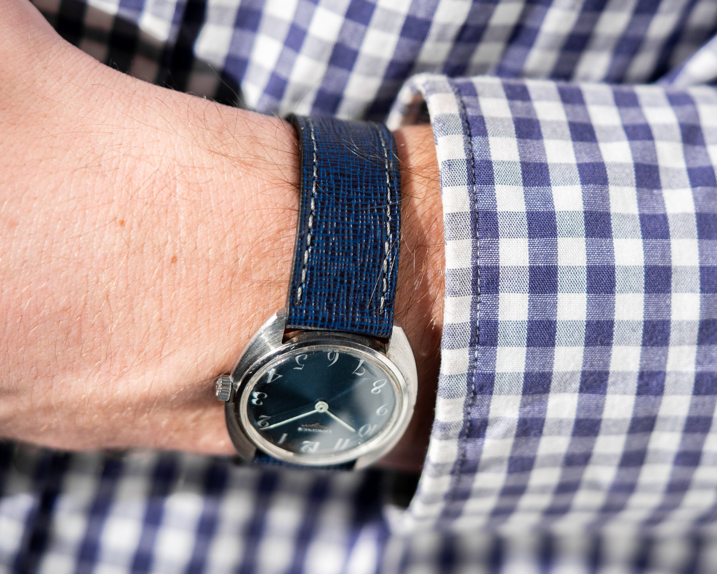 Atlantic Blue Saffiano